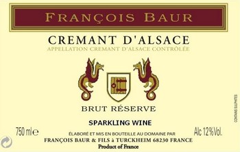 Baur Cremant d'Alsace Brut Réserve